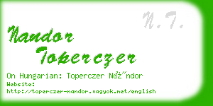 nandor toperczer business card